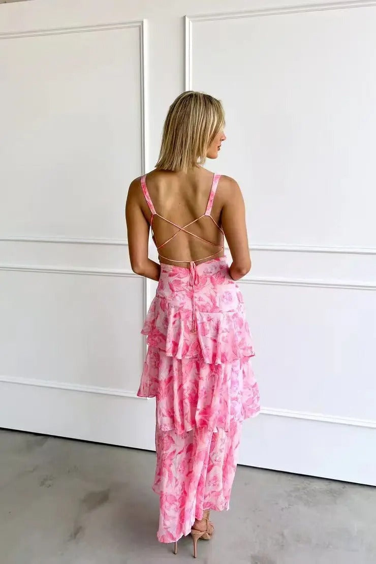 Floral Halter Maxi Dress