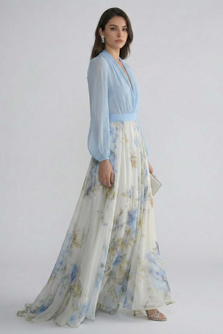 Floral Wedding Guest Maxi Dress