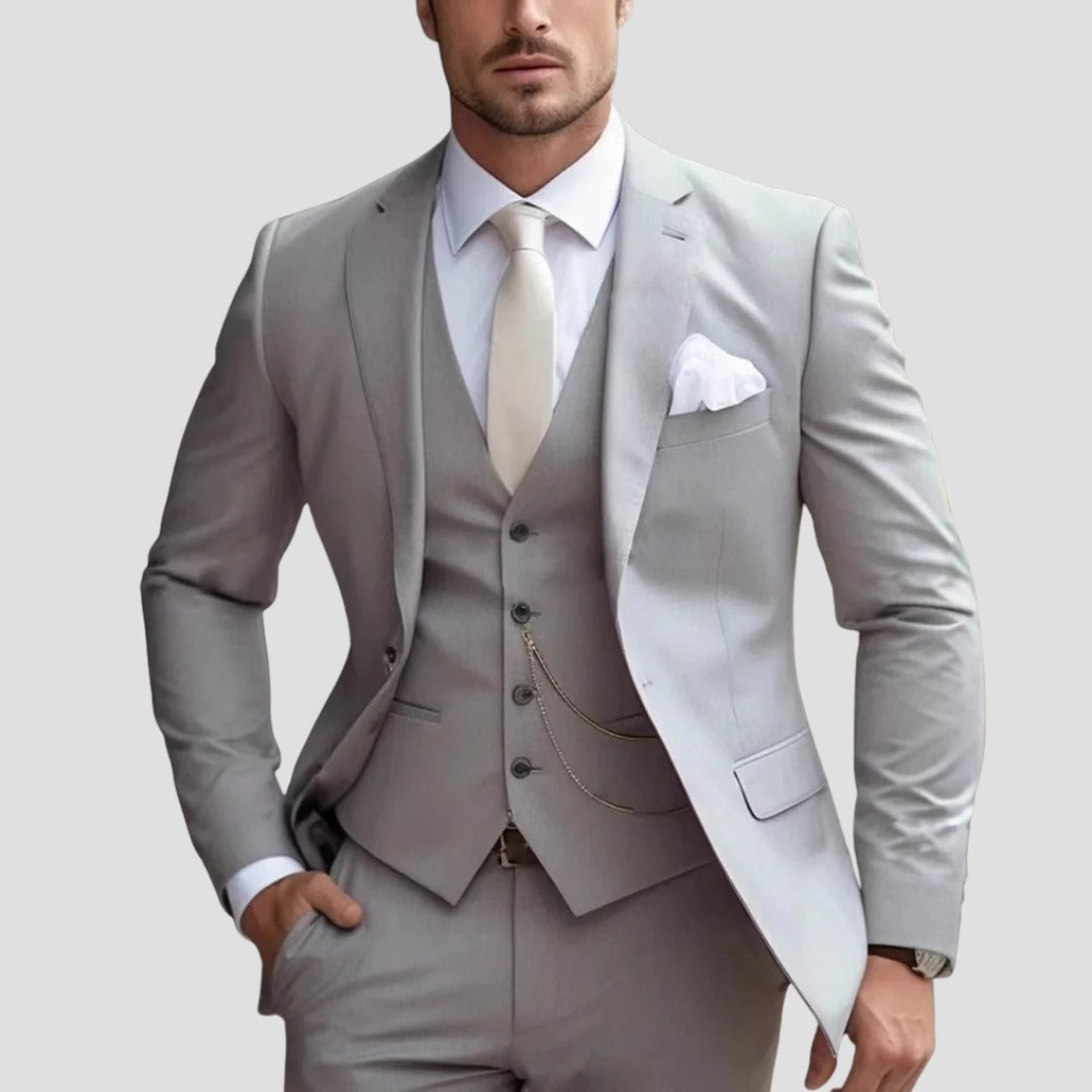 Formal 3 Piece Suit - Light Grey