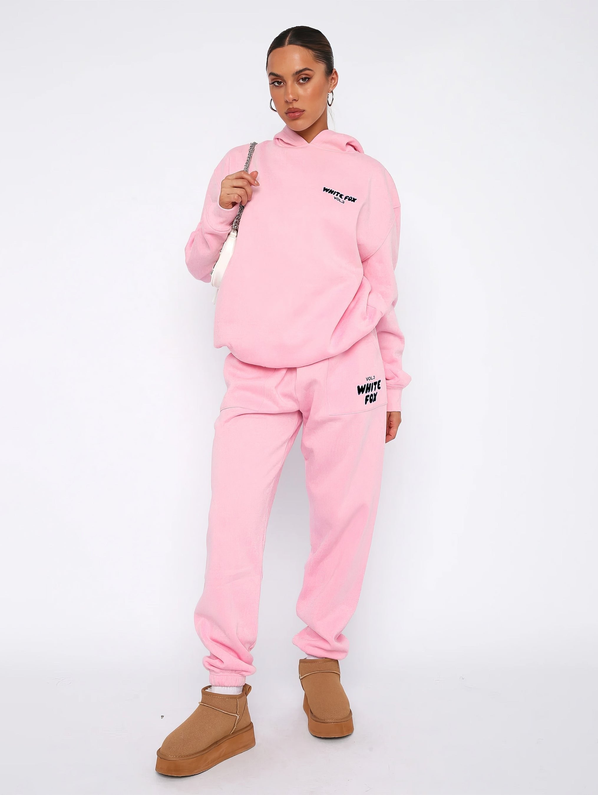 Hoodie Jogger Two Piece Set - Pink