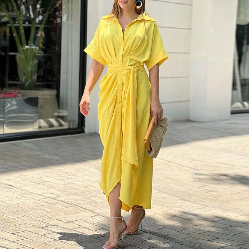 Catriona | Women’s Wrap Short Sleeve Midi Dress