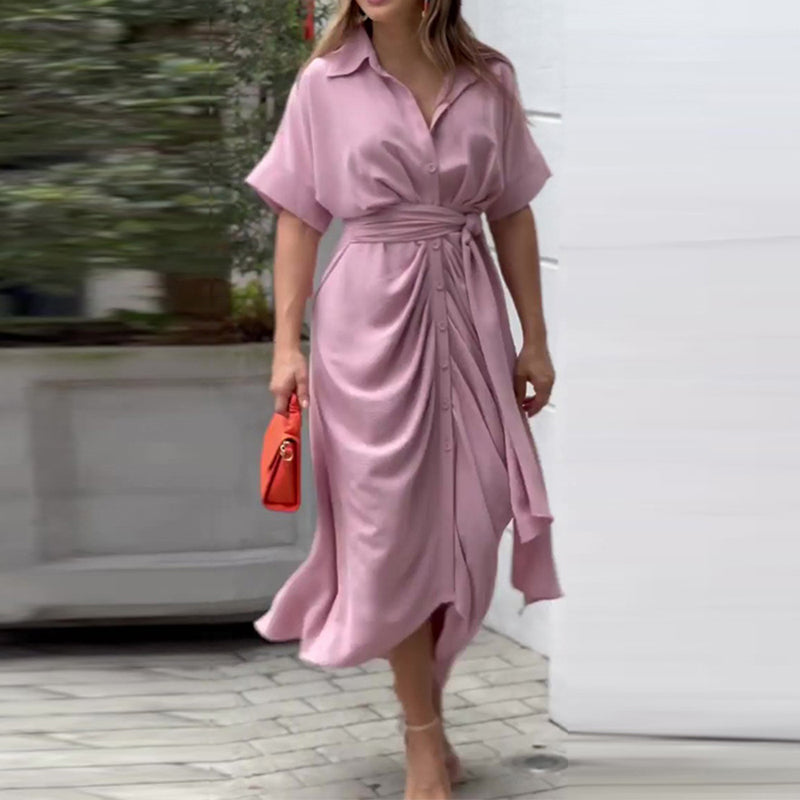 Catriona | Women’s Wrap Short Sleeve Midi Dress