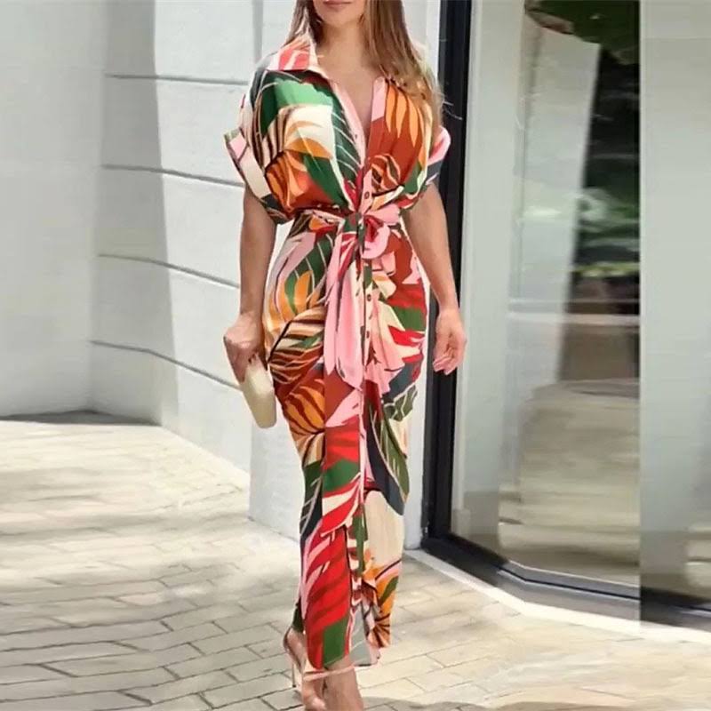 Catriona | Women’s Wrap Short Sleeve Midi Dress