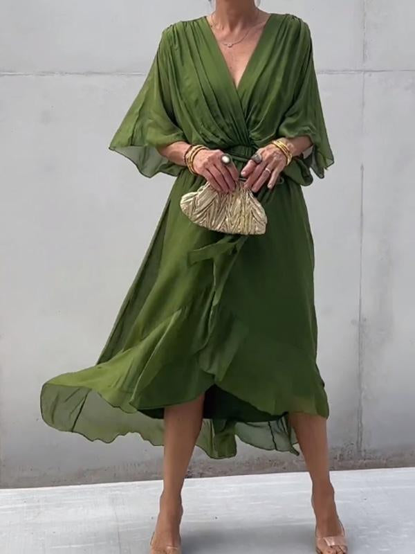 Tyla | Womenâs Pleated Midi Dress