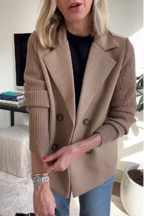 Johanna | Womenâs Knit Double Breasted Blazer