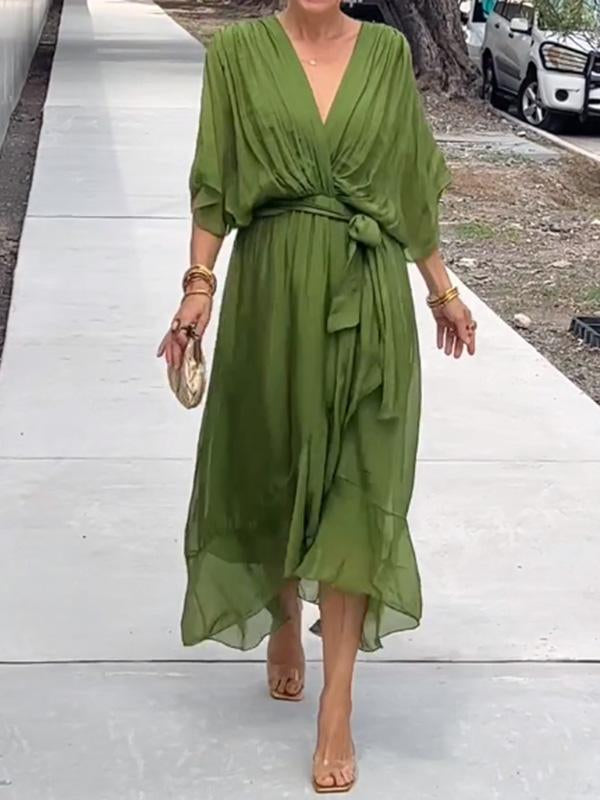 Tyla | Womenâs Pleated Midi Dress
