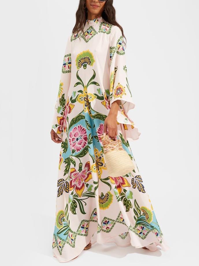 Fern | Womenâs Long Sleeve Printed Maxi Dress