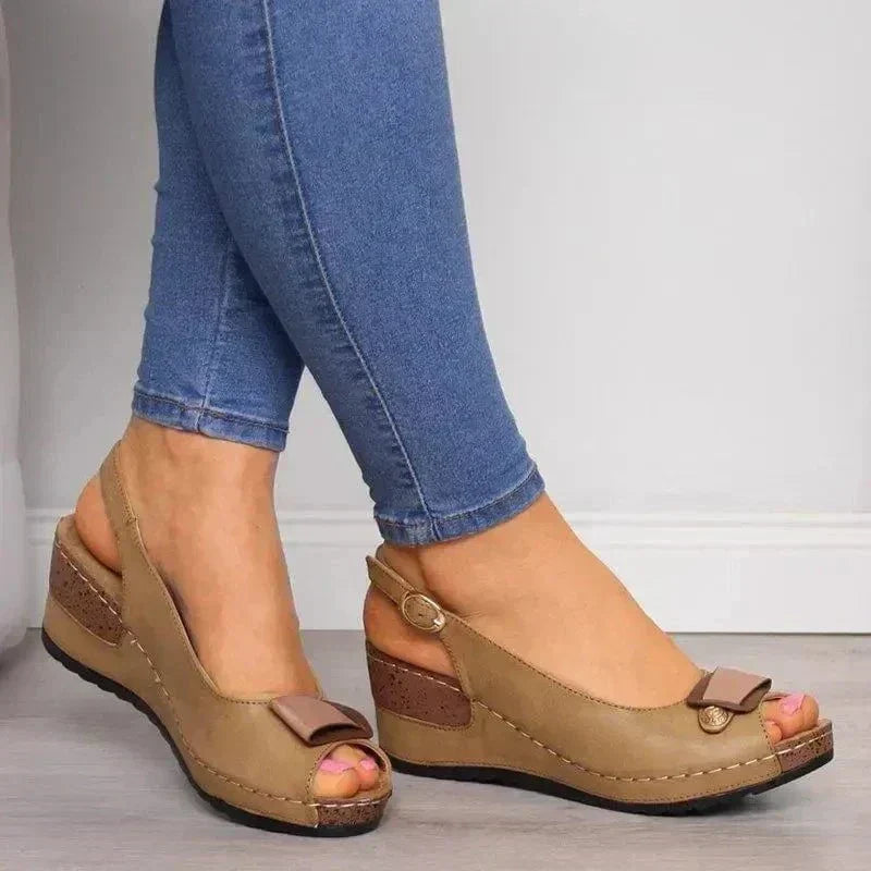 Isabel | Womenâs Wedge Heel Strap Sandals