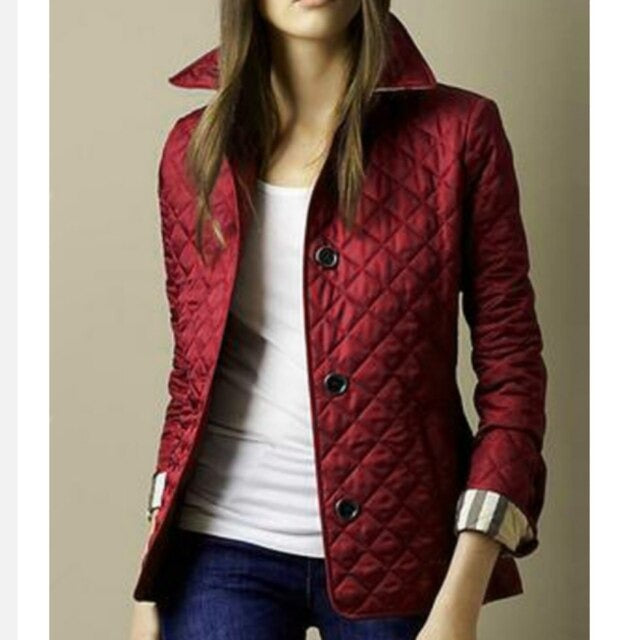 Lightweight Quilted Jacket - Burgundy