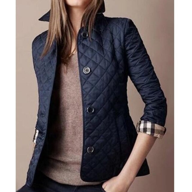 Lightweight Quilted Jacket - Navy Blue