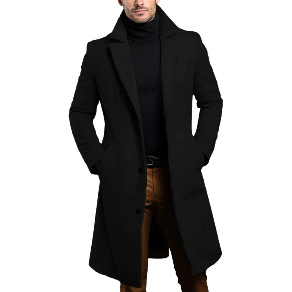 Long Winter Coat - Black