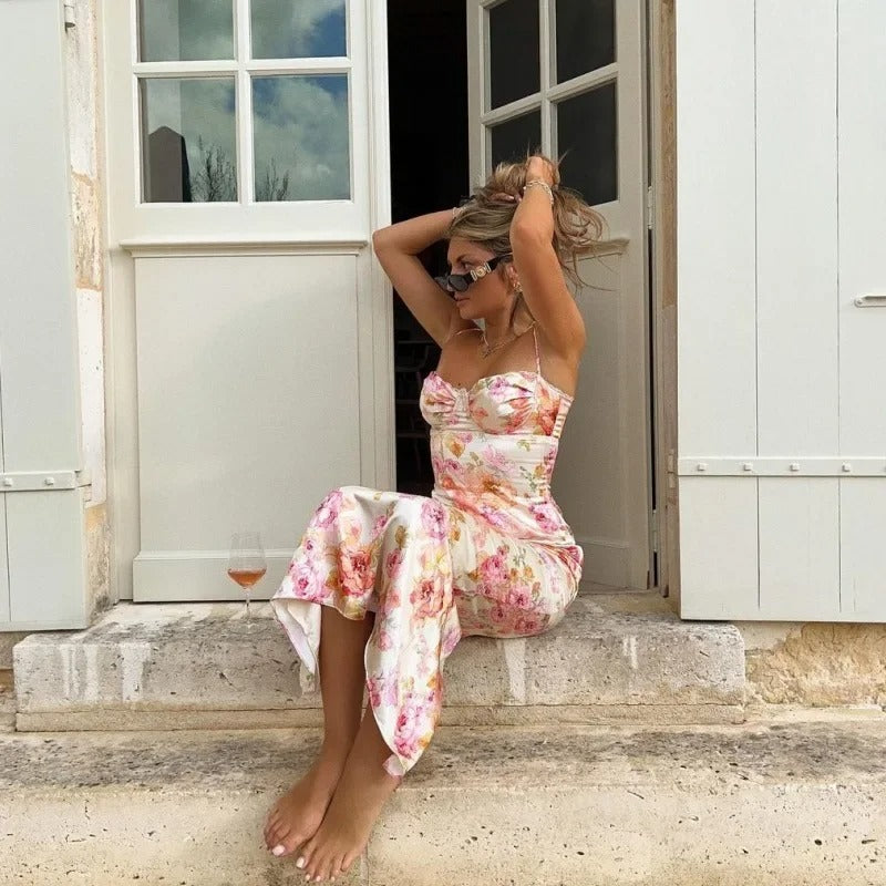 Faela | Women’s Floral Sleeveless Maxi Dress