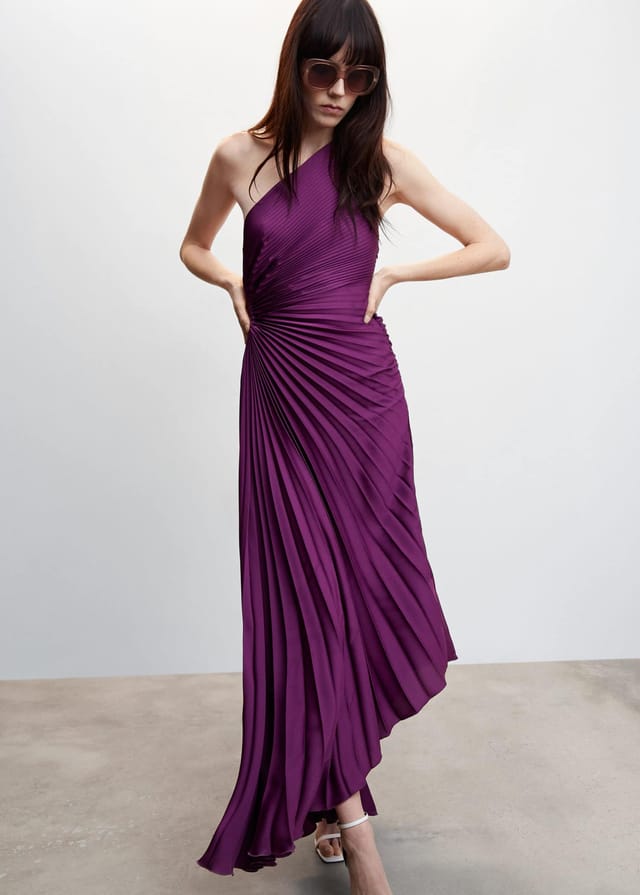 Inka | Women’s One-Shoulder Pleated Maxi Dress