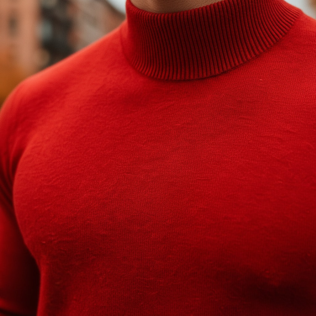 Mock Neck Knit Sweater