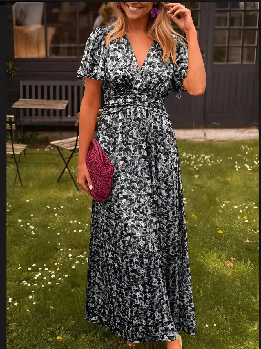 Lotte | Women’s Short Sleeves Floral Maxi Dress