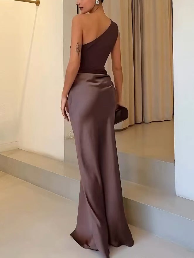 One Shoulder Formal Maxi Dress