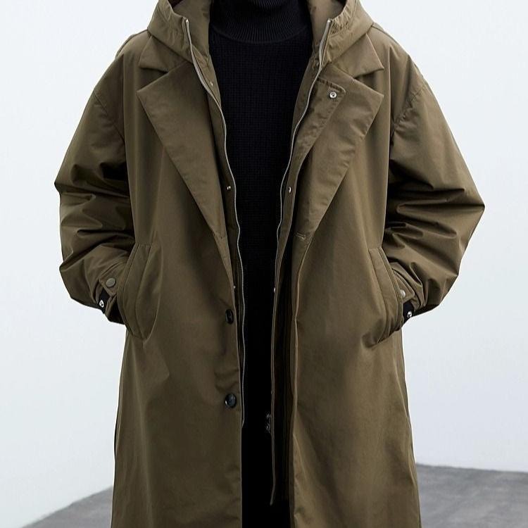 Oversized Hooded Trench Coat
