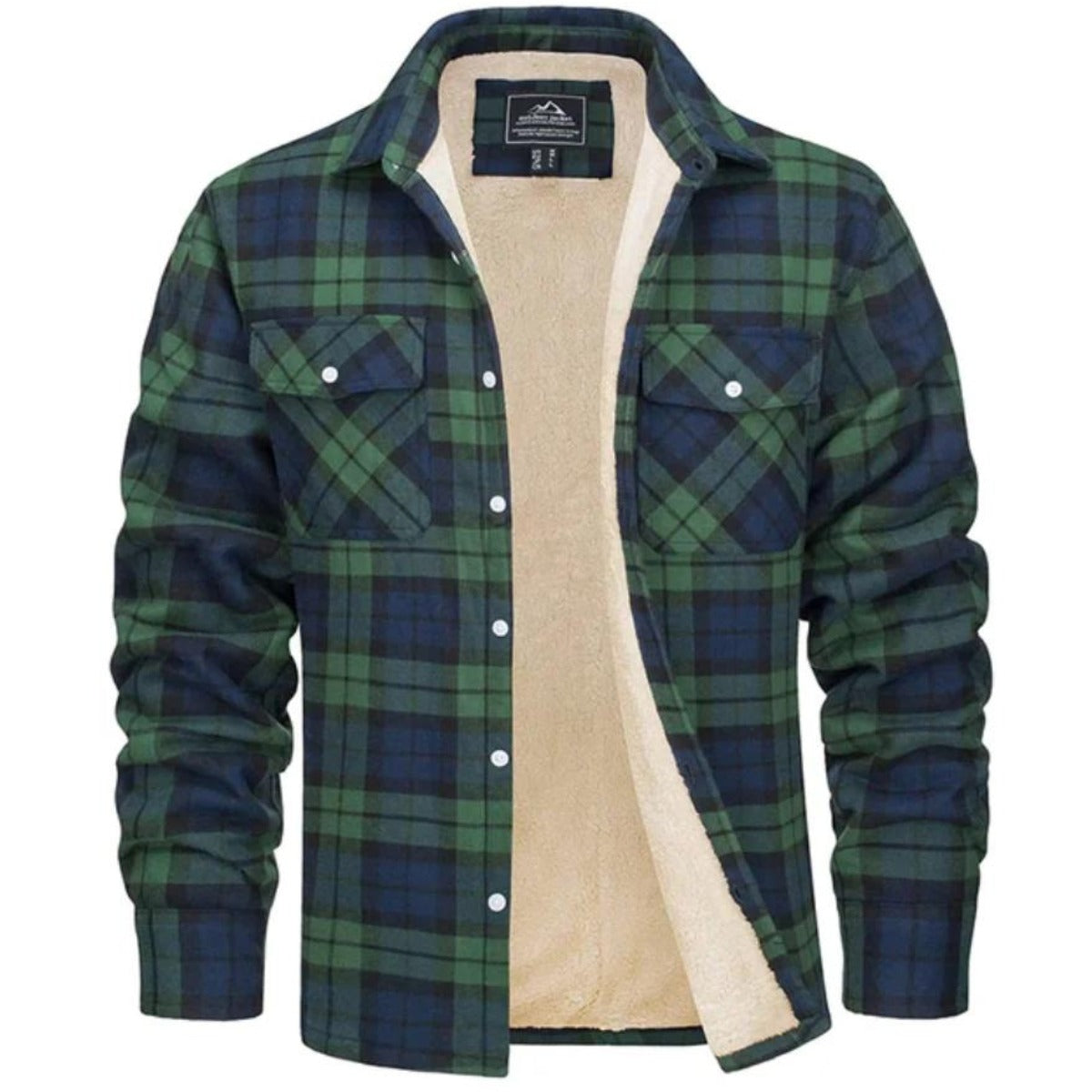 Plaid Sherpa Jacket - Green