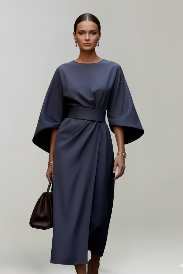 Formal Midi Dress - Blue