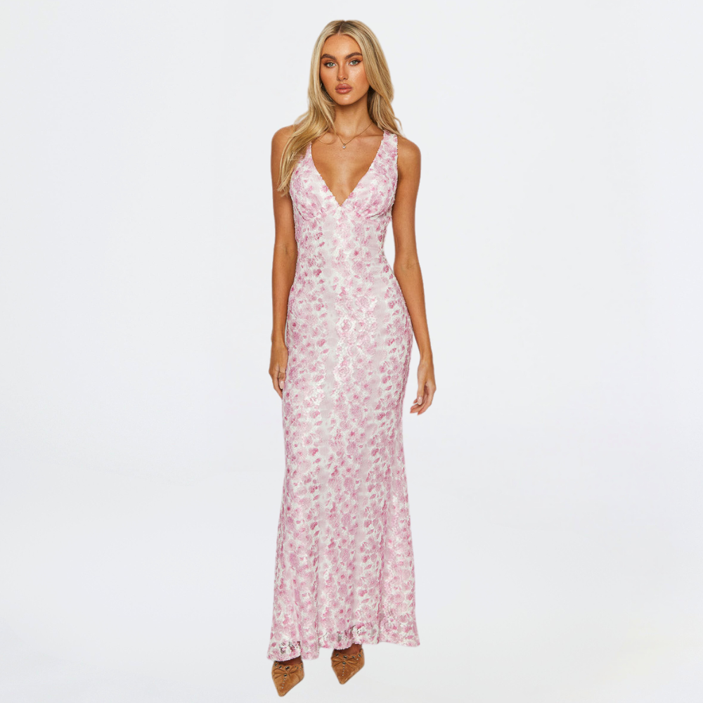 Florine | Womenâs Sleeveless Open Back Maxi Dress