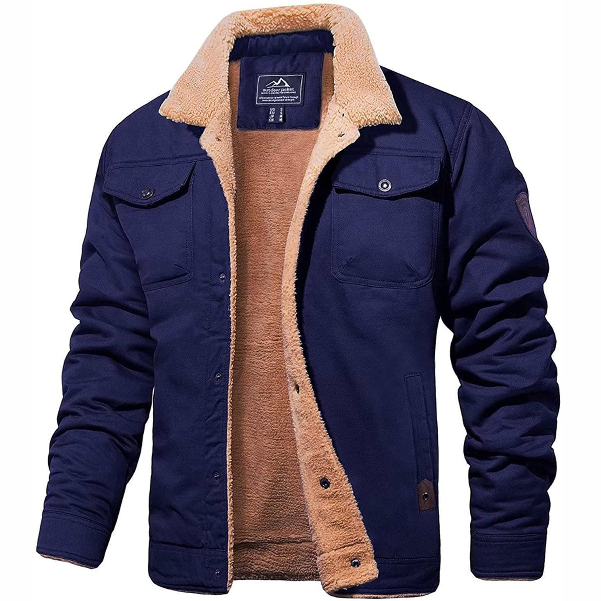 Sherpa Work Jacket - Navy Blue