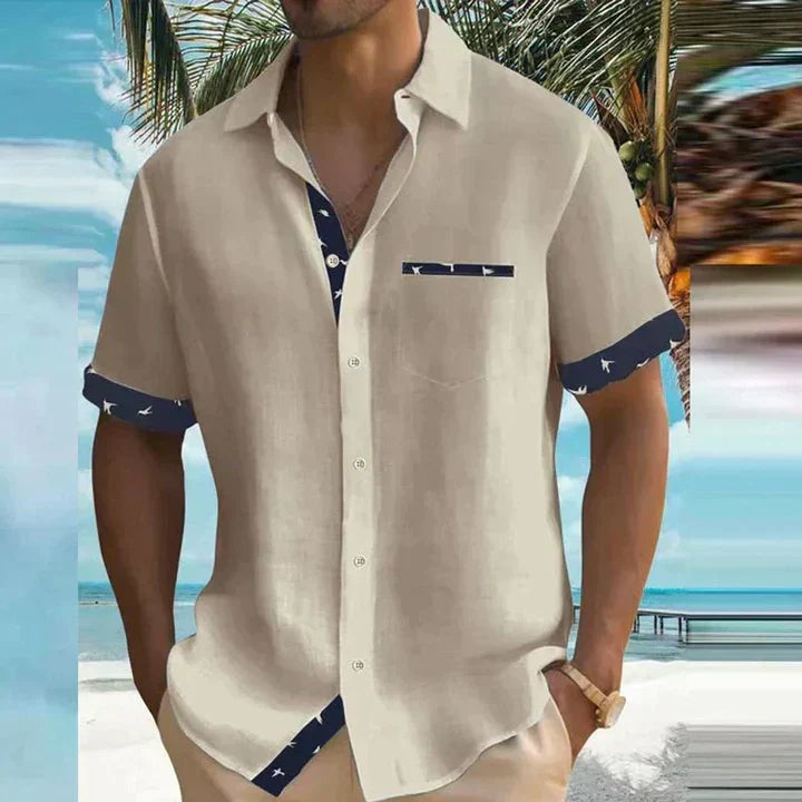 Short Sleeve Summer Shirt - Khaki