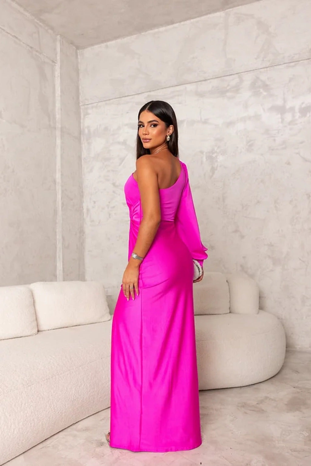 One Shoulder Maxi Dress