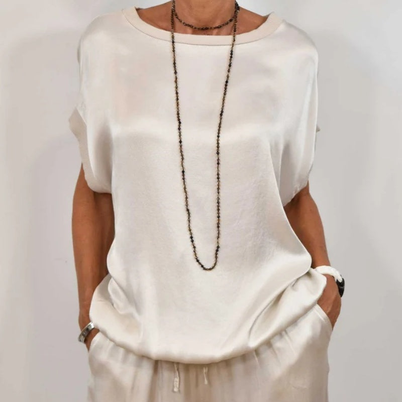 Anamaria | Women’s Short Sleeve Wide Leg Two-Piece Set