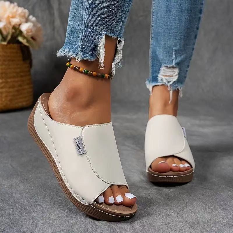 Francesca | Womenâs Wedge Slide Summer Sandals