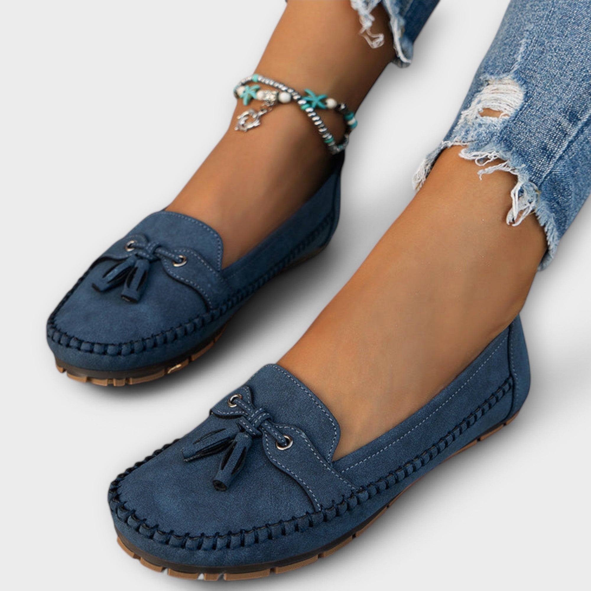 Tassel Driving Loafers - Blue