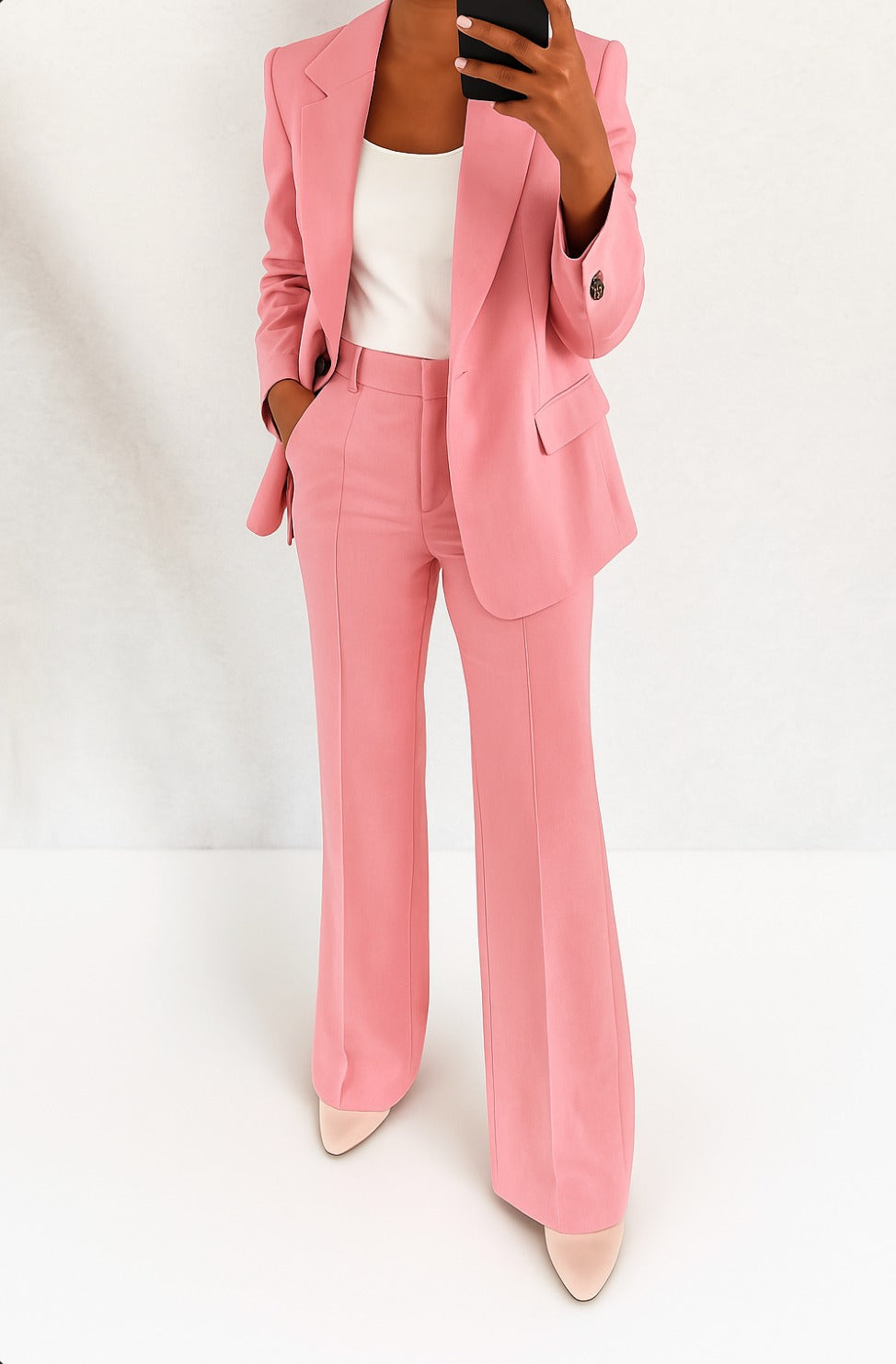 Wide Leg Pants Two Piece Set