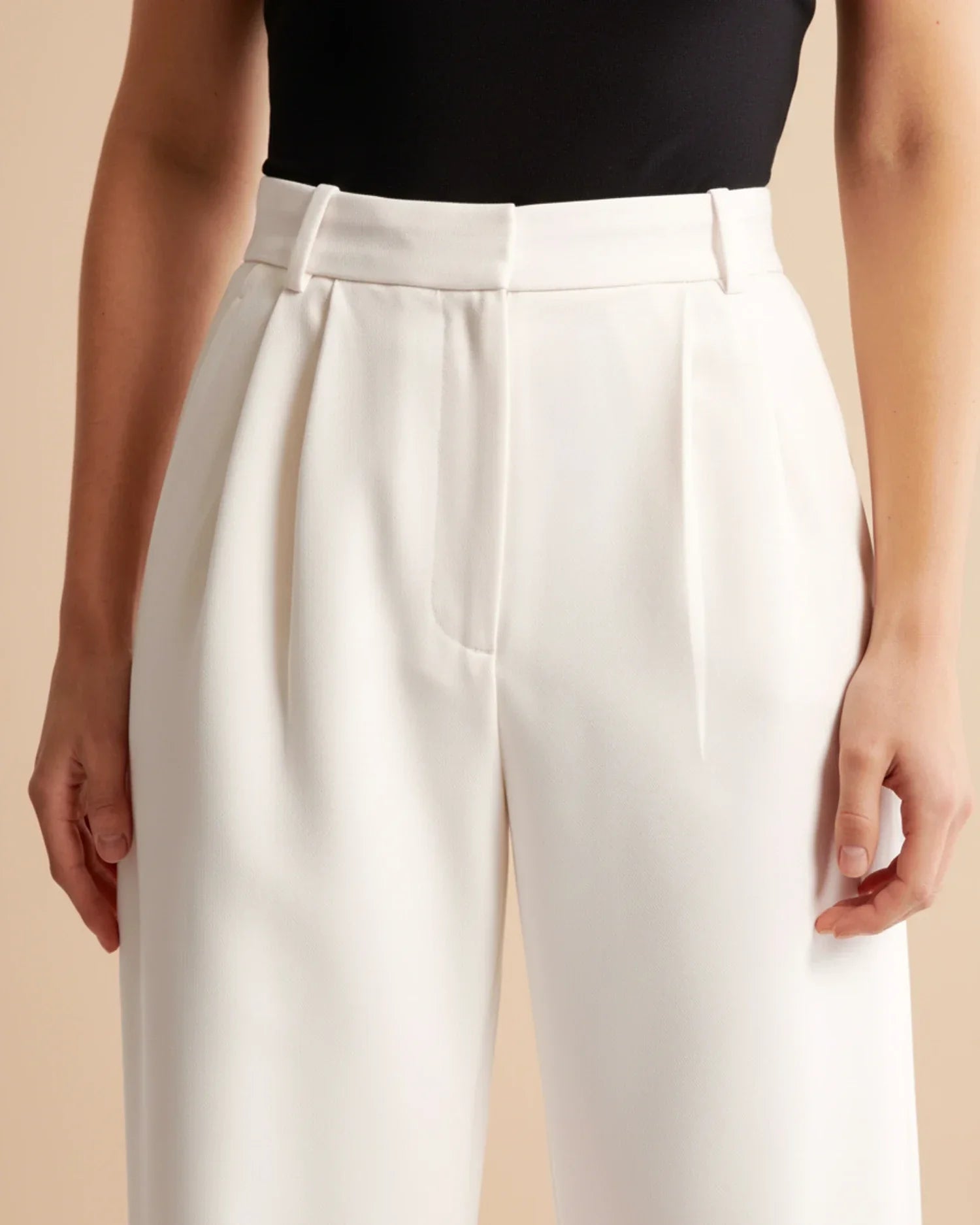 Jemiah | Women’s High-rise Ponte Drape Trousers