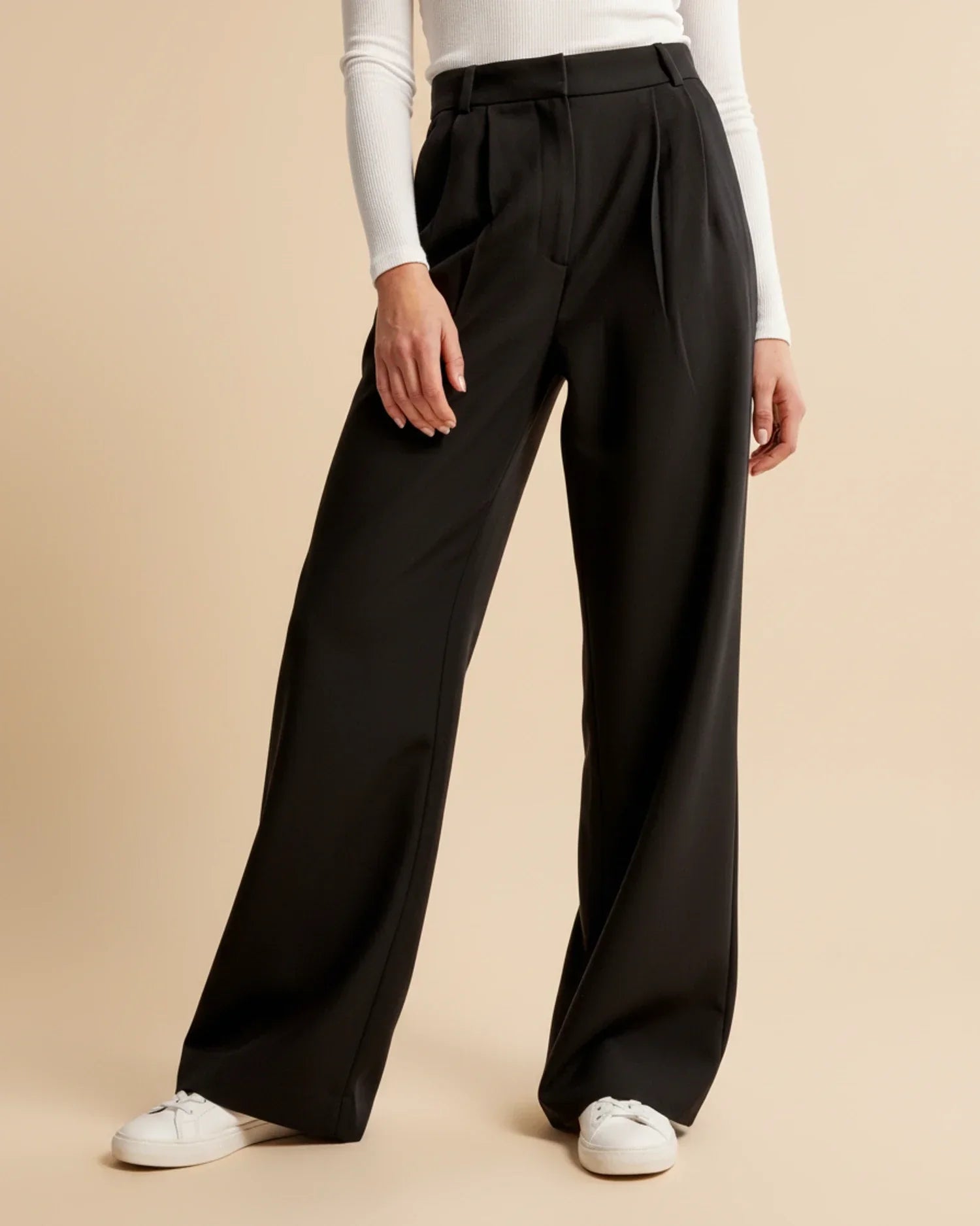 Jemiah | Women’s High-rise Ponte Drape Trousers