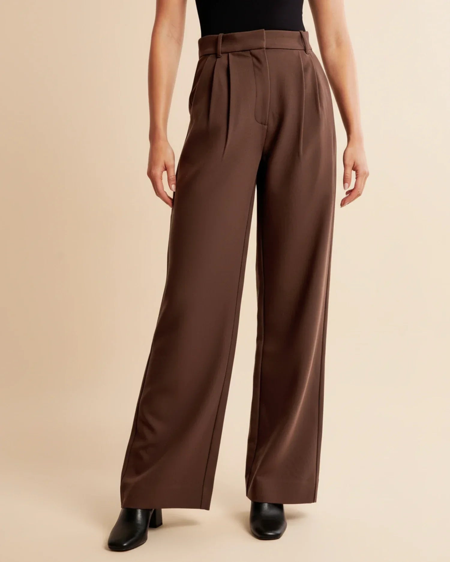 Jemiah | Women’s High-rise Ponte Drape Trousers