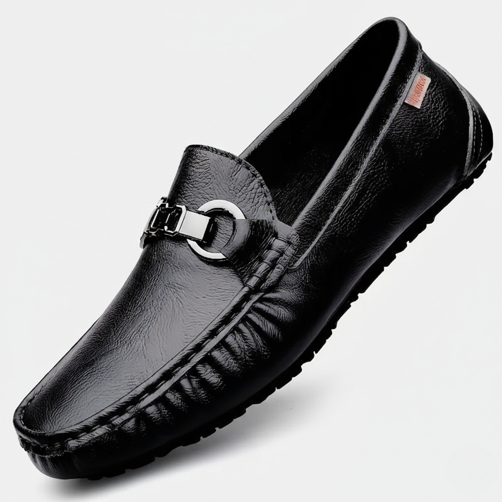Alessio | Men’s  Pebbled Leather Driving Loafer