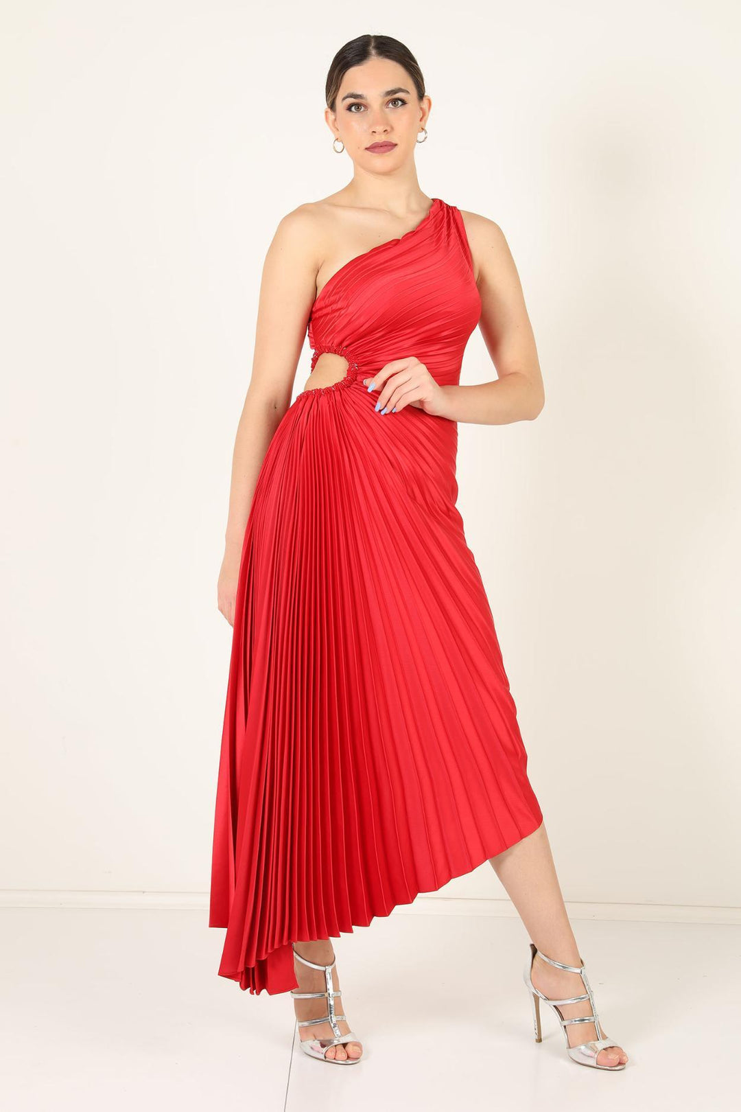 Inka | Women’s One-Shoulder Pleated Maxi Dress