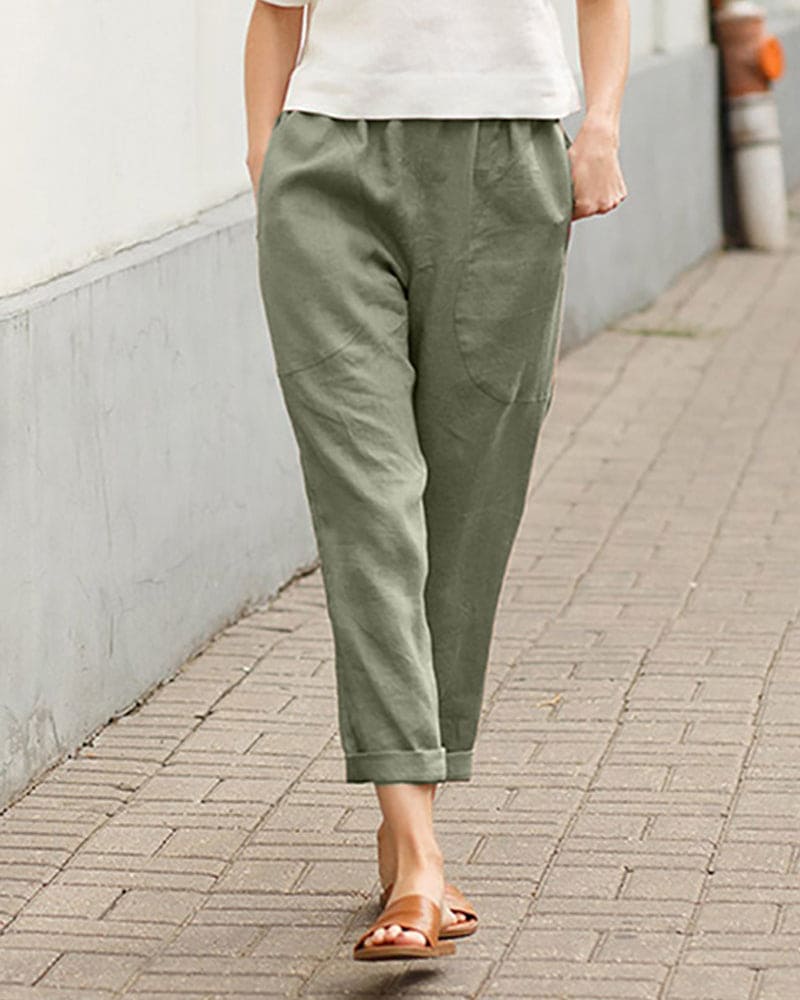 Rosalind | Women's Linen-Cotton Harem Trouser