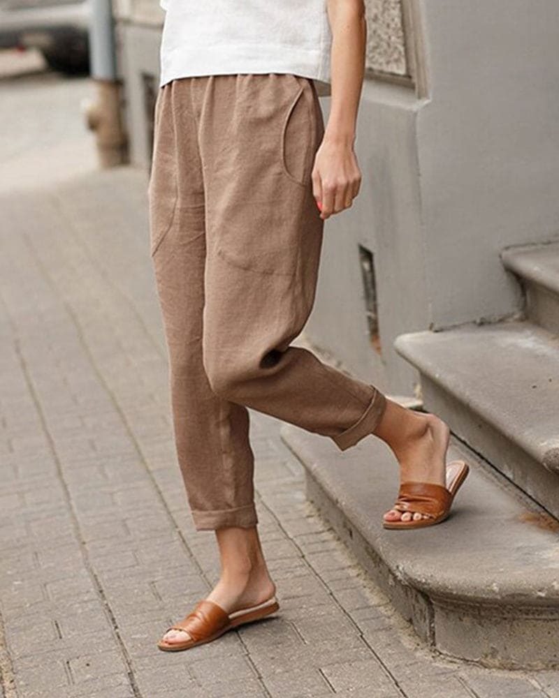 Rosalind | Women's Linen-Cotton Harem Trouser