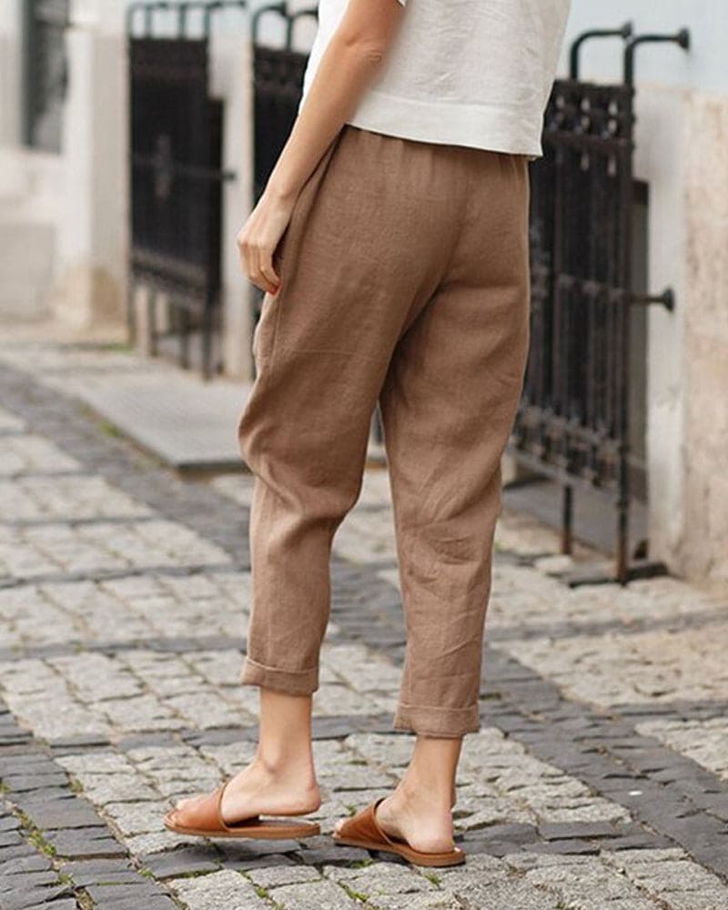 Rosalind | Women's Linen-Cotton Harem Trouser