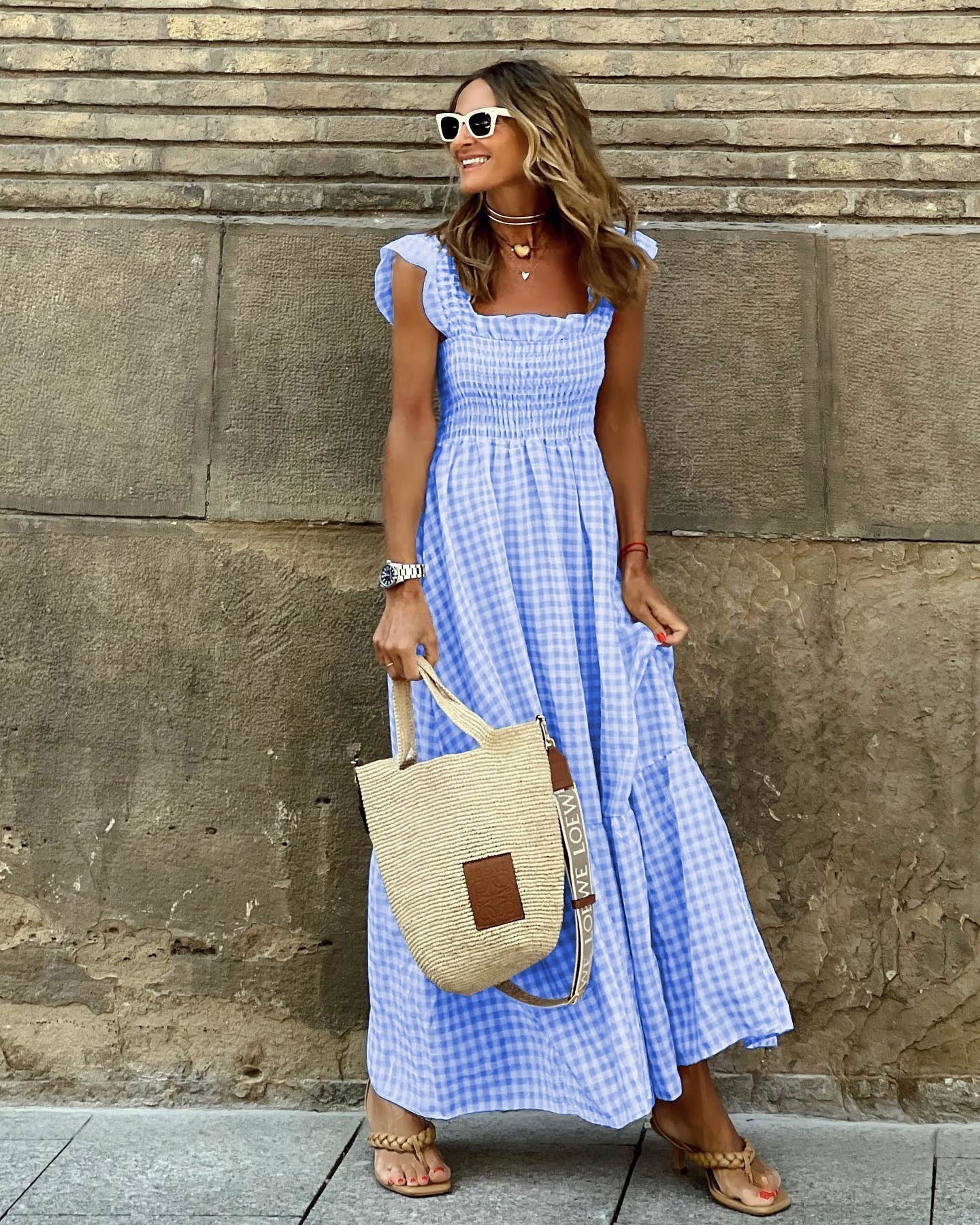 Francesca | Women’s Flutter Sleeve Maxi Dress