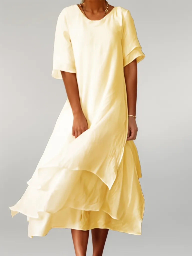 Zaria | Women’s Layered Hem Midi Dress