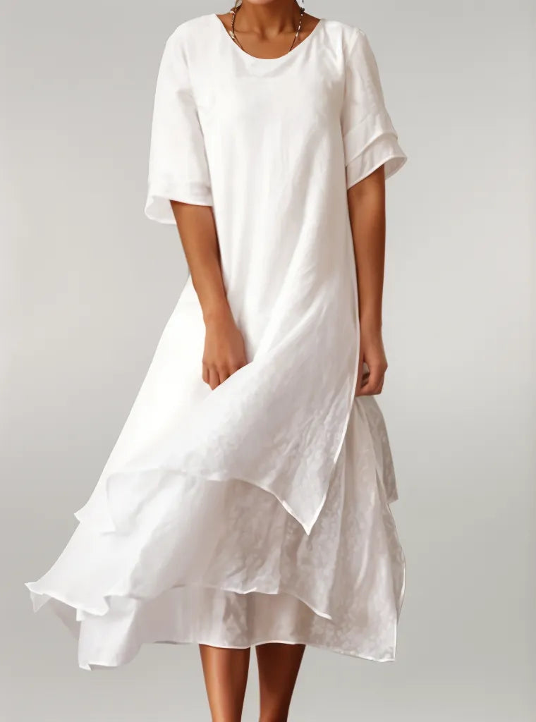 Zaria | Women’s Layered Hem Midi Dress