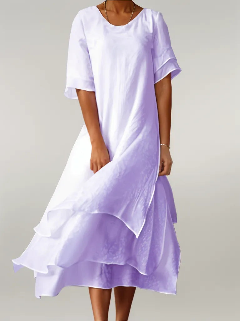 Zaria | Women’s Layered Hem Midi Dress