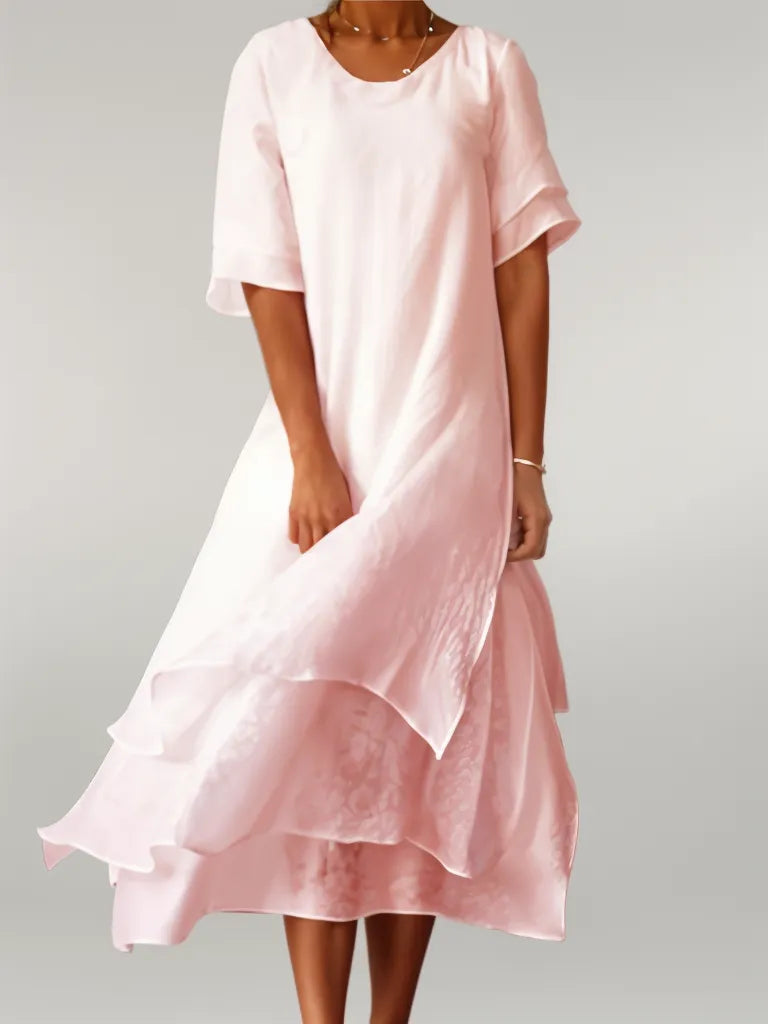 Zaria | Women’s Layered Hem Midi Dress