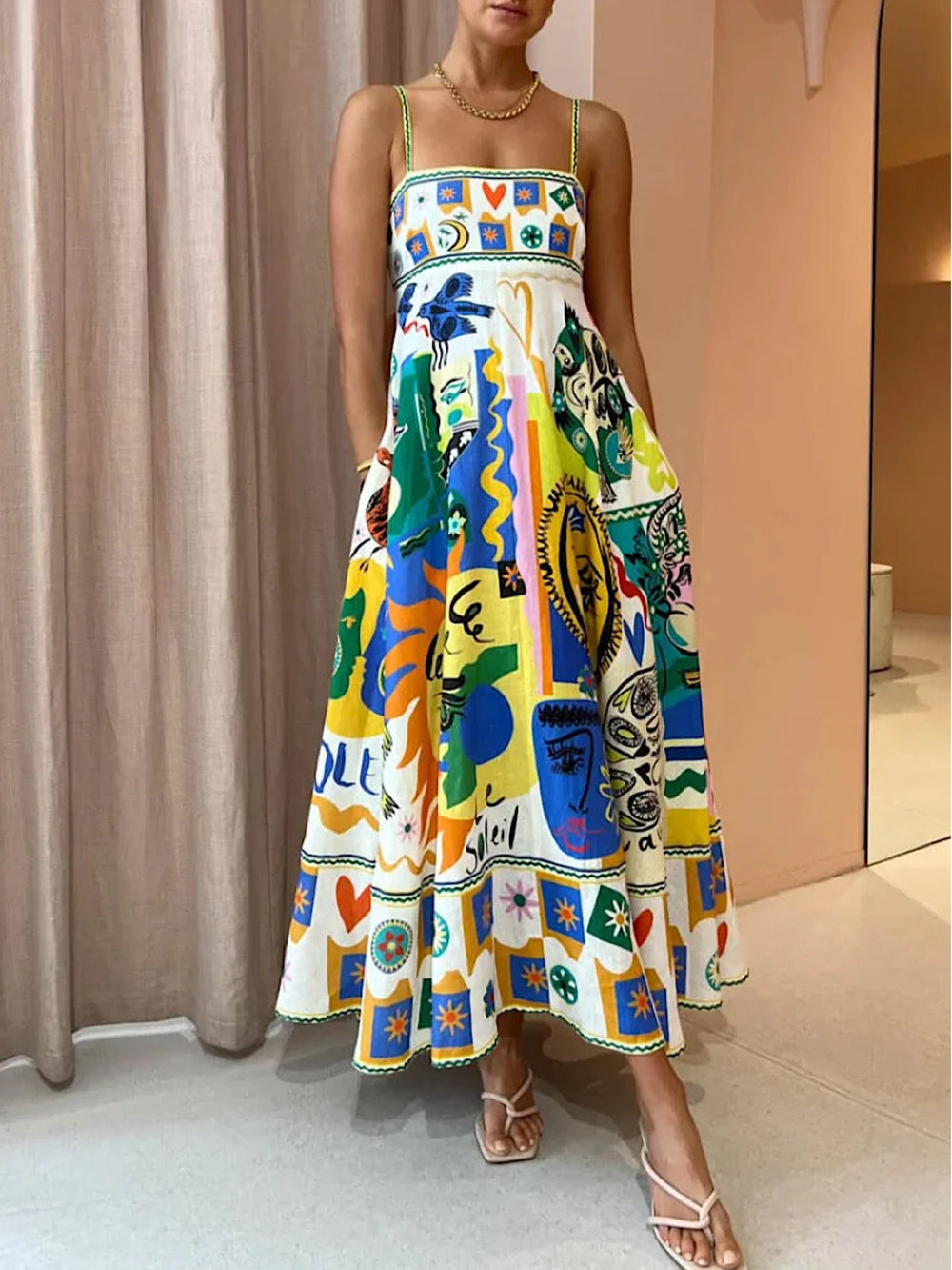 Lyra | Women’s Printed Sleeveless Maxi Dress