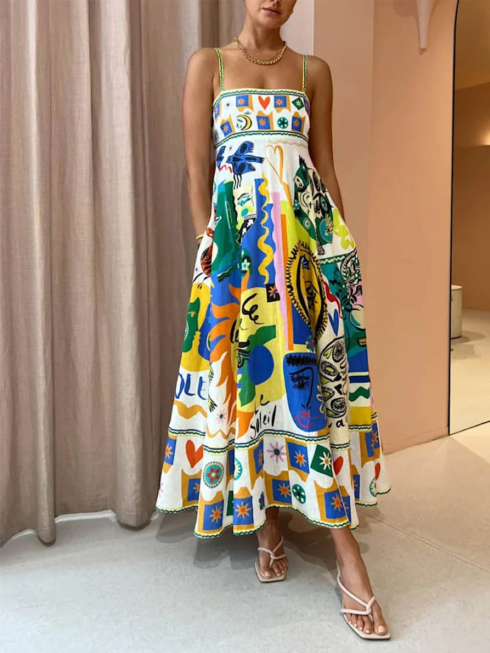 Lyra | Women’s Printed Sleeveless Maxi Dress
