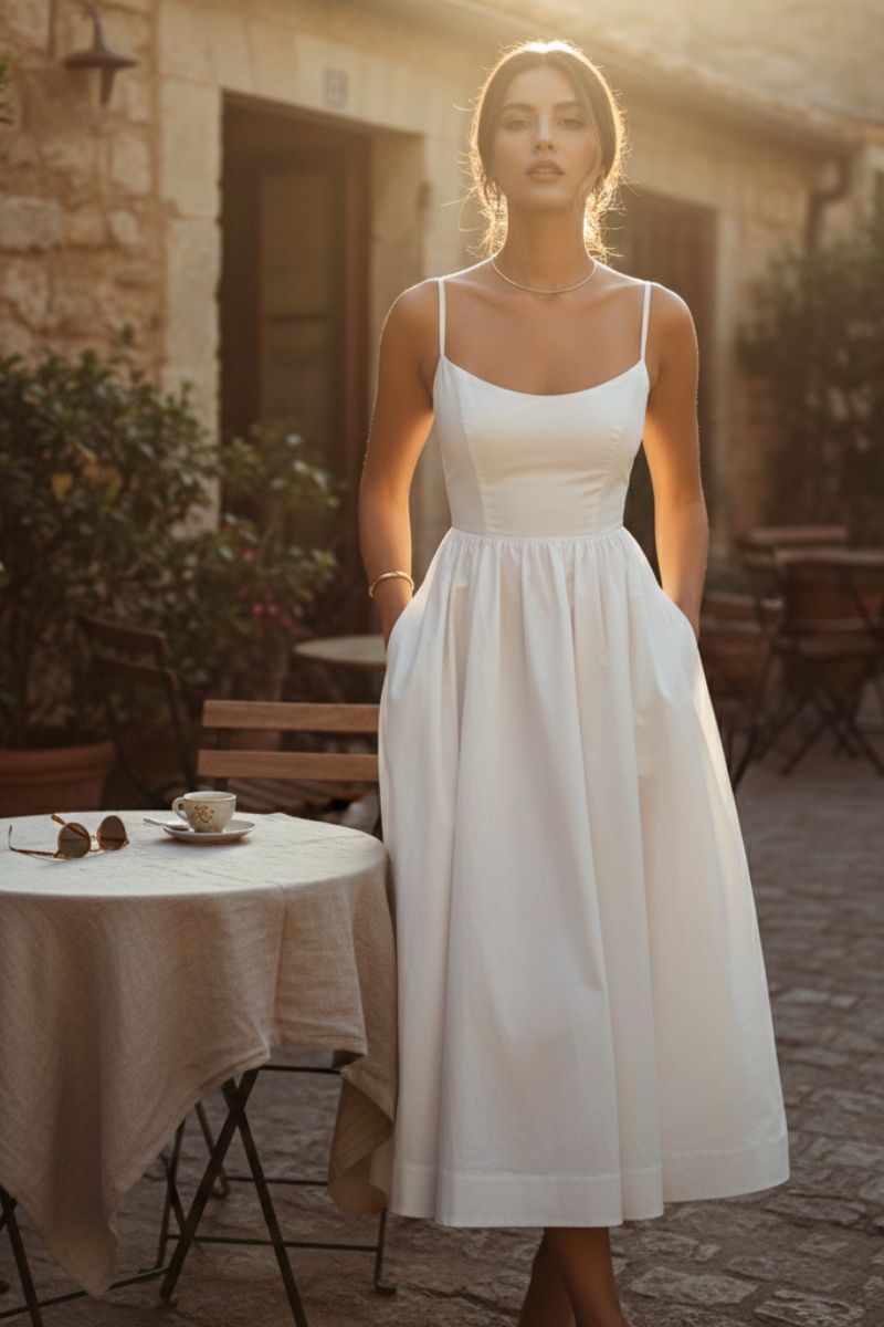 Mandy | Women’s Sleeveless Cocktail Midi Dress