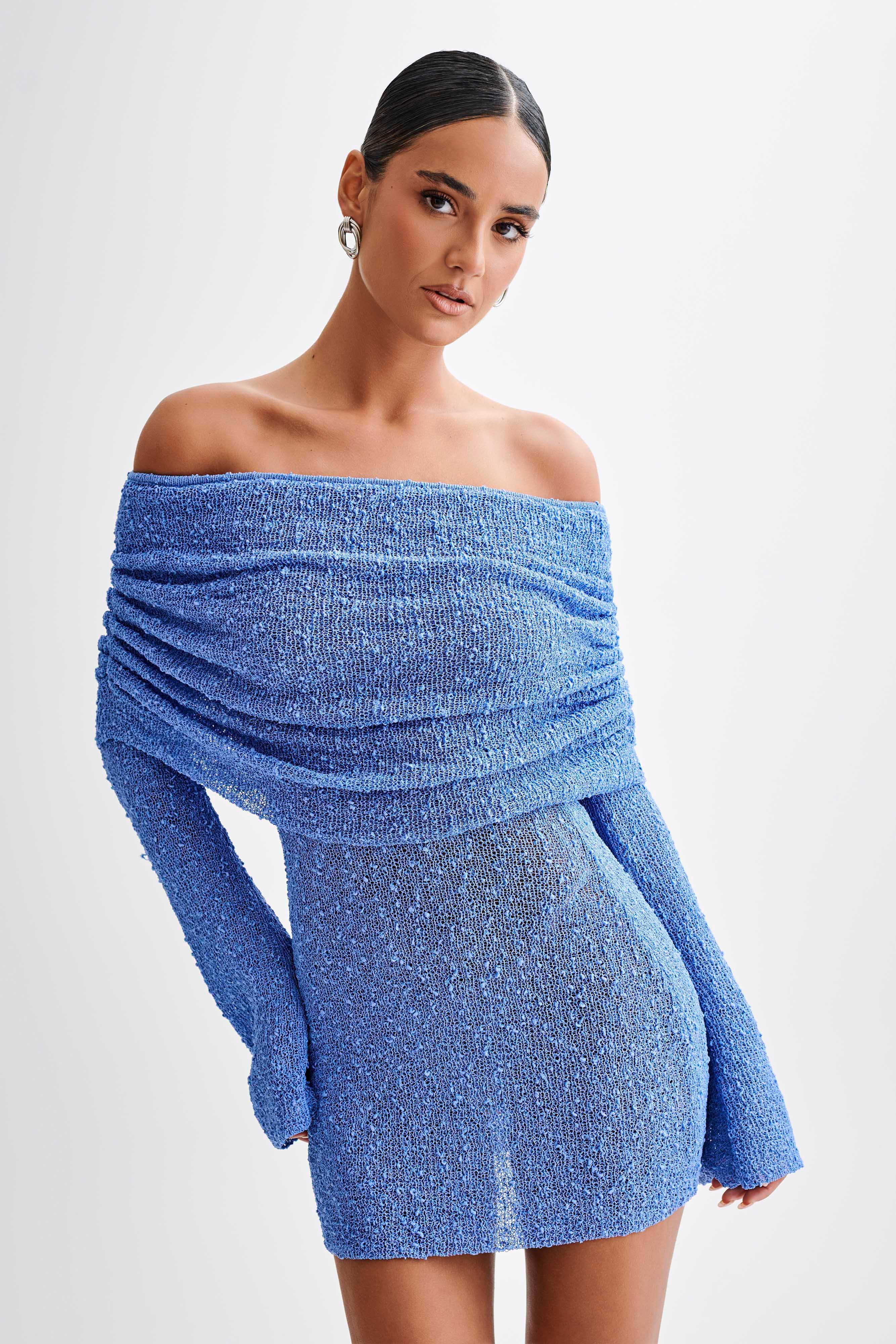 Scarlett | Women’s Off Shoulder Knit Mini Dress