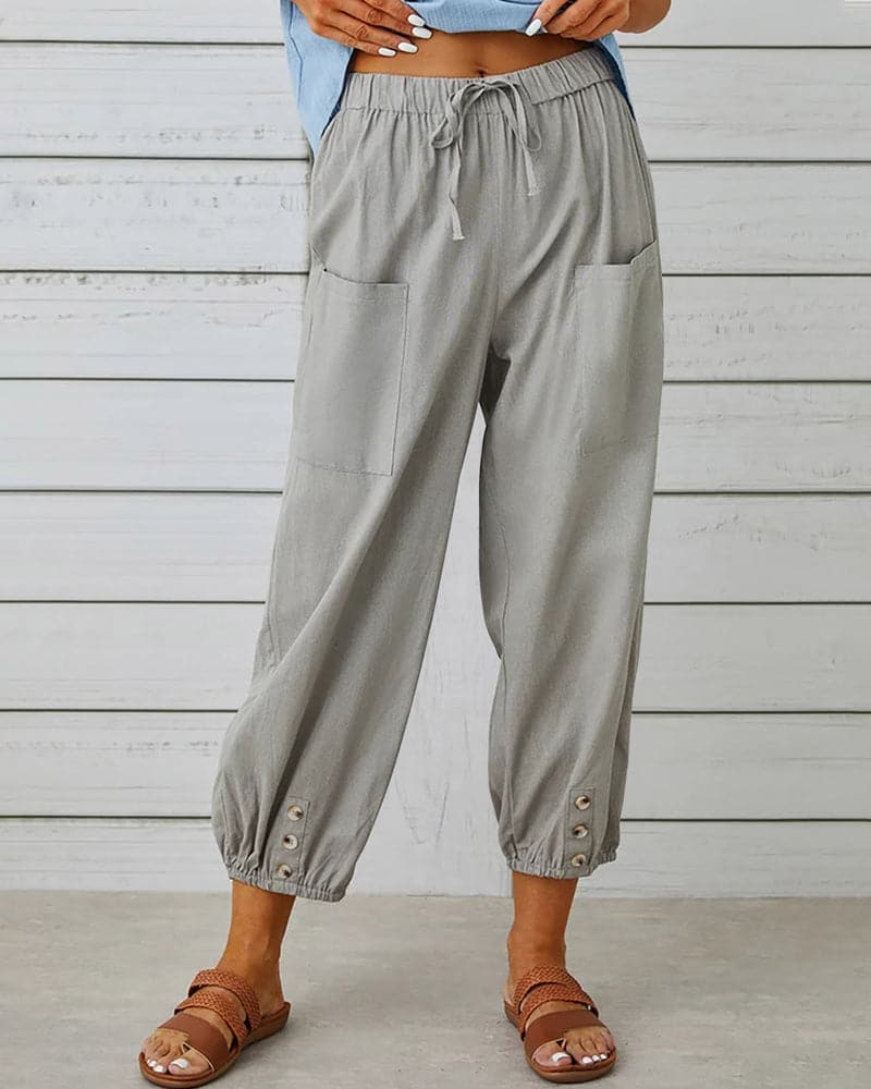 Chiara | Women’s Coastal Chic Cropped Harem Pants