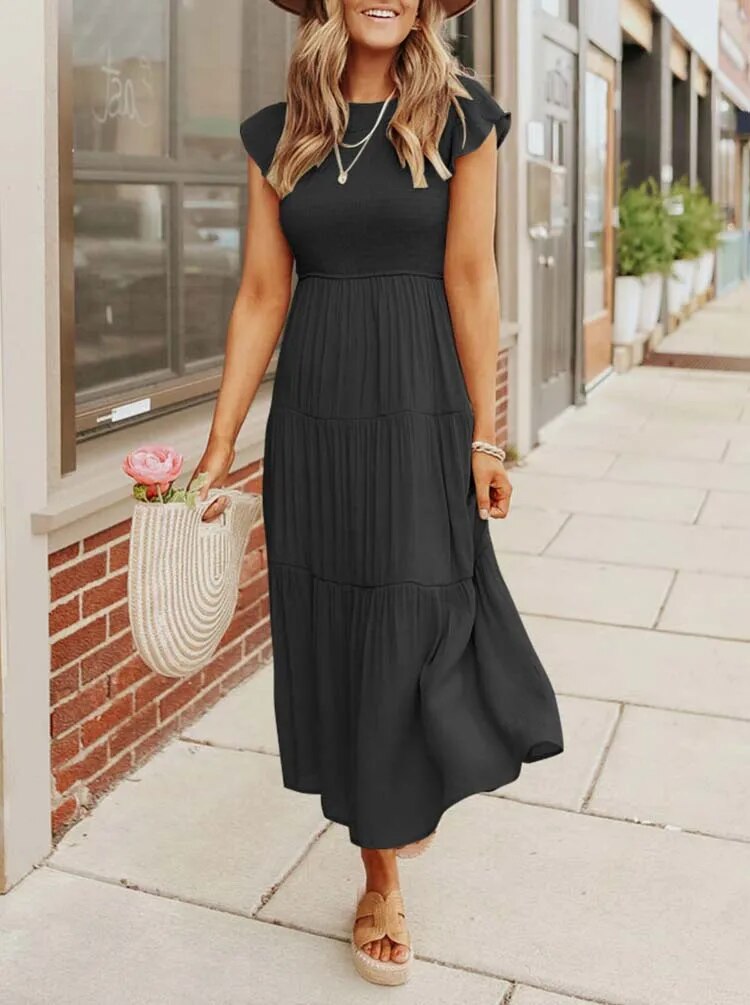 Jelena | Women’s Tiered Midi Dress